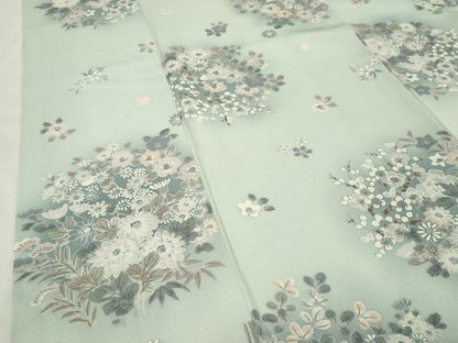 平和屋着物●上質な小紋　草花文　暈し染め　正絹　逸品　CABK2731gh
