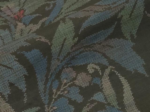 平和屋着物●本場大島紬　9マルキ　花唐草文　正絹　逸品　CABK2748gh