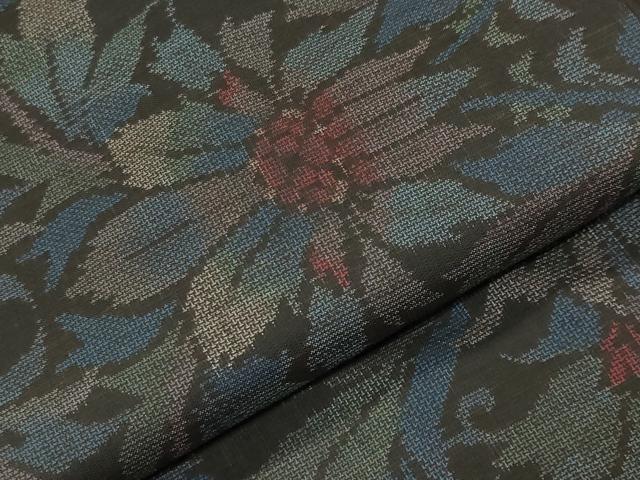 平和屋着物●本場大島紬　9マルキ　花唐草文　正絹　逸品　CABK2748gh