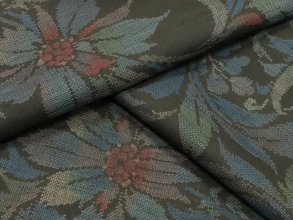 平和屋着物●本場大島紬　9マルキ　花唐草文　正絹　逸品　CABK2748gh