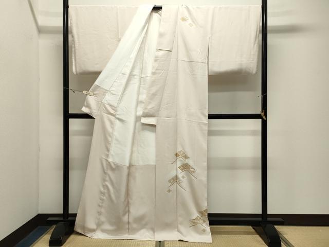平和屋着物●訪問着　竹屋町刺繍　花菱文　暈し染め　金彩　正絹　逸品　CABK2751gh
