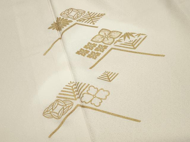 平和屋着物●訪問着　竹屋町刺繍　花菱文　暈し染め　金彩　正絹　逸品　CABK2751gh