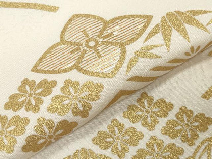 平和屋着物●訪問着　竹屋町刺繍　花菱文　暈し染め　金彩　正絹　逸品　CABK2751gh