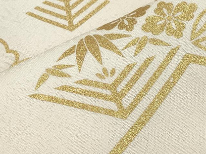 平和屋着物●訪問着　竹屋町刺繍　花菱文　暈し染め　金彩　正絹　逸品　CABK2751gh