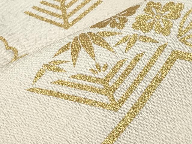 平和屋着物●訪問着　竹屋町刺繍　花菱文　暈し染め　金彩　正絹　逸品　CABK2751gh