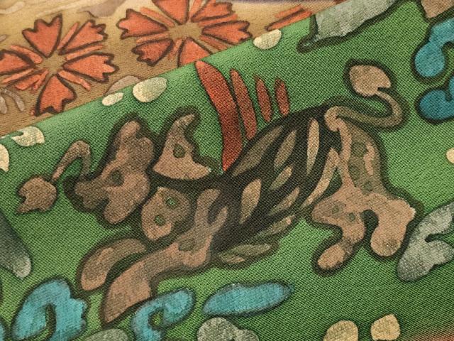 平和屋着物●訪問着　動物花文　暈し染め　正絹　逸品　CABK2753gh