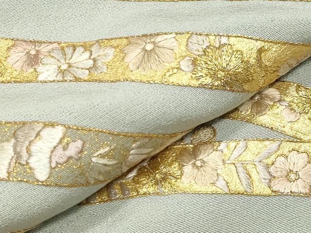 平和屋着物●豪華色留袖　総刺繍　駒刺繍　萩草花文　金彩　正絹　逸品　CABK2754gh