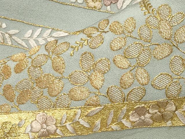 平和屋着物●豪華色留袖　総刺繍　駒刺繍　萩草花文　金彩　正絹　逸品　CABK2754gh