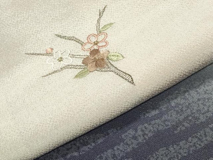 平和屋着物●訪問着　刺繍　松皮菱花文　暈し染め　金糸　鬼しぼ縮緬　正絹　逸品　CABK2755gh