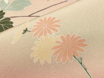 平和屋着物●訪問着　枝花文　暈し染め　正絹　逸品　CABK2758gh