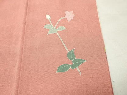 平和屋着物●訪問着　枝花文　暈し染め　正絹　逸品　CABK2758gh