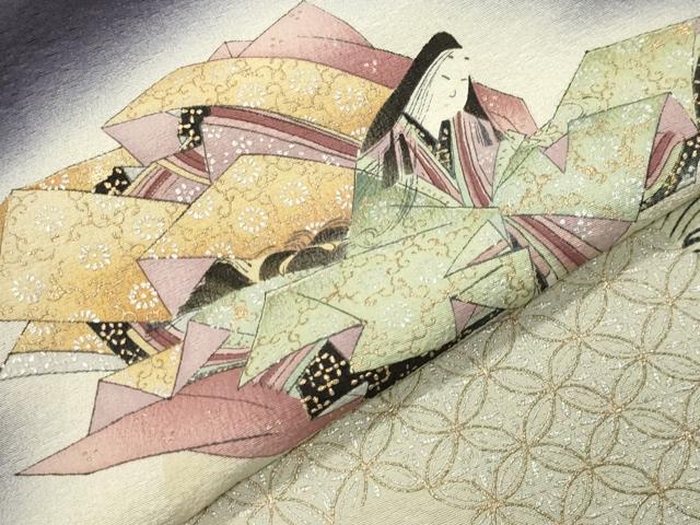 平和屋着物●訪問着　加納義己　十二単　暈し染め　金銀彩　正絹　逸品　CABK2764gh