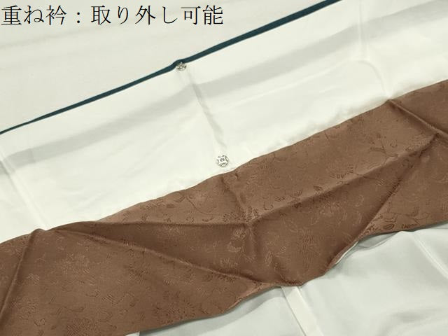 平和屋着物●訪問着　刺繍　舞蝶文　暈し染め　金彩　正絹　逸品　CABK2765gh