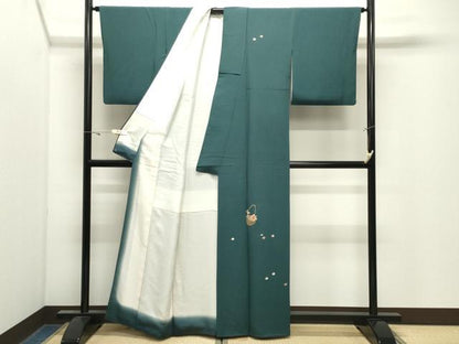 平和屋着物●訪問着　総刺繍　駒刺繍　花籠文　正絹　逸品　CABK2766gh