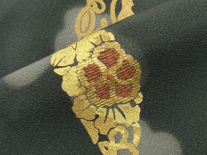 平和屋着物●訪問着　竹屋町刺繍　舞花文　金彩　ロング丈　正絹　逸品　CABK2769gh