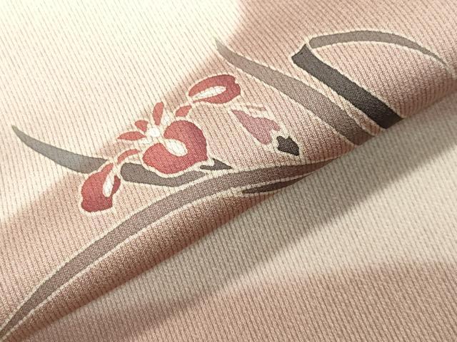 平和屋着物●訪問着　刺繍　草花文　暈し染め　金彩　正絹　逸品　CABK2770gh