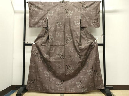 平和屋着物●本場大島紬　7マルキ　舞花文　三越扱い　正絹　逸品　未使用　CABK2771gh
