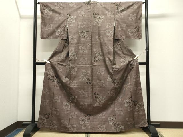 平和屋着物●本場大島紬　7マルキ　舞花文　三越扱い　正絹　逸品　未使用　CABK2771gh