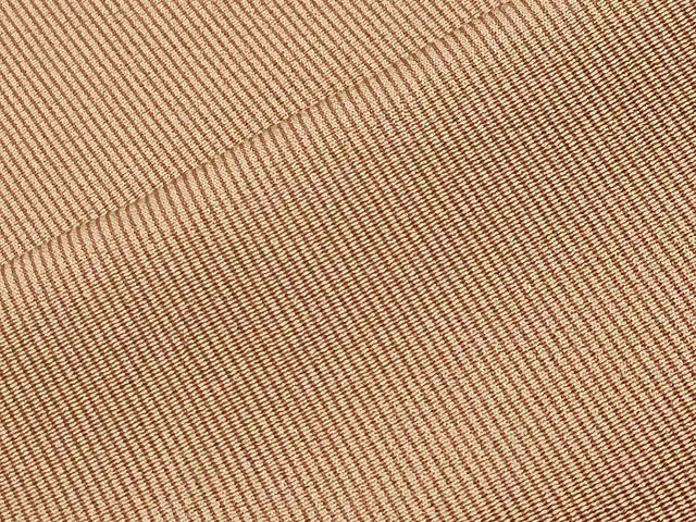平和屋着物●江戸小紋　草木染　万筋　洗朱色×枯色　反端付き　正絹　逸品　CABK2773gh