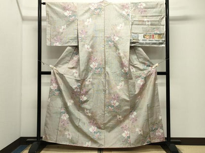 平和屋着物●都喜ヱ門　本場大島紬　7マルキ　香りの野里　藤絹織物謹製　証紙付き　正絹　逸品　CABK2775gh