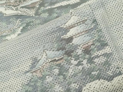 平和屋着物●本場大島紬　白大島　7マルキ　風景文　正絹　逸品　CABK2777gh