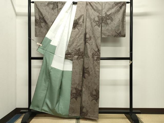 平和屋着物●本場大島紬　9マルキ　抽象文様　正絹　逸品　未使用　CABK2783gh