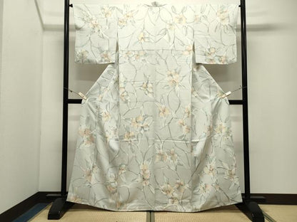 平和屋着物●染色家 岩浅公展　小紋　舞花文　正絹　逸品　CABK2786gh