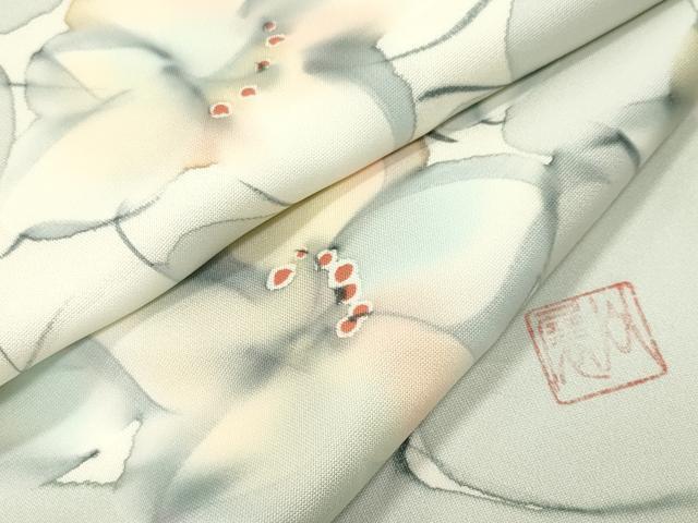 平和屋着物●染色家 岩浅公展　小紋　舞花文　正絹　逸品　CABK2786gh