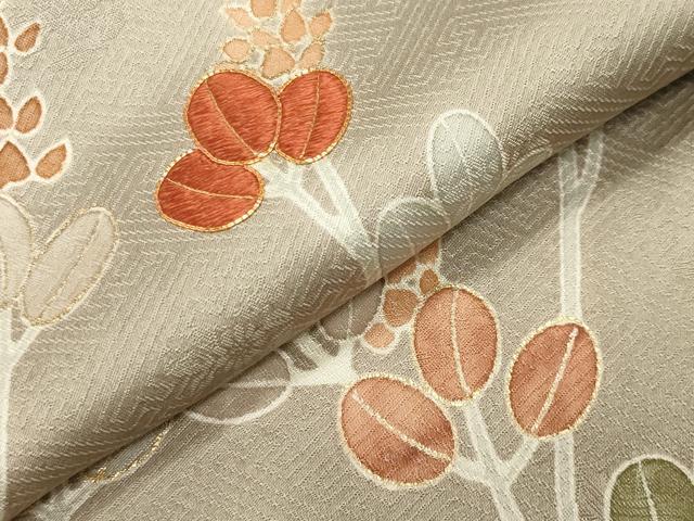 平和屋着物●訪問着　駒刺繍　萩文　暈し染め　金彩　正絹　逸品　CABK2796gh