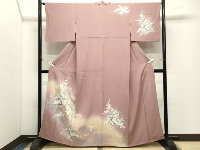 平和屋着物●訪問着　友禅　花籠文　暈し染め　正絹　逸品　CABK2800gh