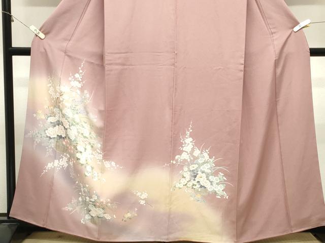 平和屋着物●訪問着　友禅　花籠文　暈し染め　正絹　逸品　CABK2800gh