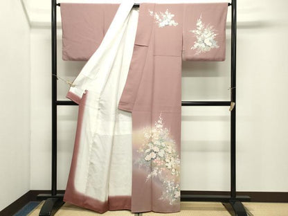 平和屋着物●訪問着　友禅　花籠文　暈し染め　正絹　逸品　CABK2800gh