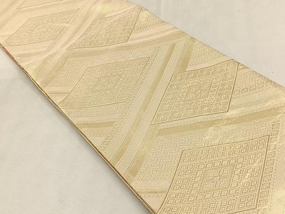 平和屋着物◎佐賀錦　両面　六通柄袋帯　雲重ね吉祥文　金糸　正絹　逸品　CABK2807yk