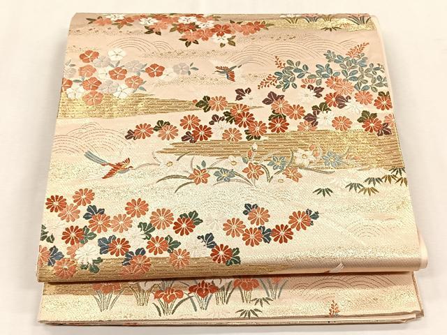 平和屋着物◎六通柄袋帯　唐織　九百錦　能装小袖　正絹　逸品　CABK2829yk