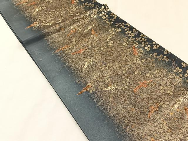 平和屋着物◎六通柄袋帯　唐織　萩　金糸　引箔　正絹　逸品　CABK2830yk