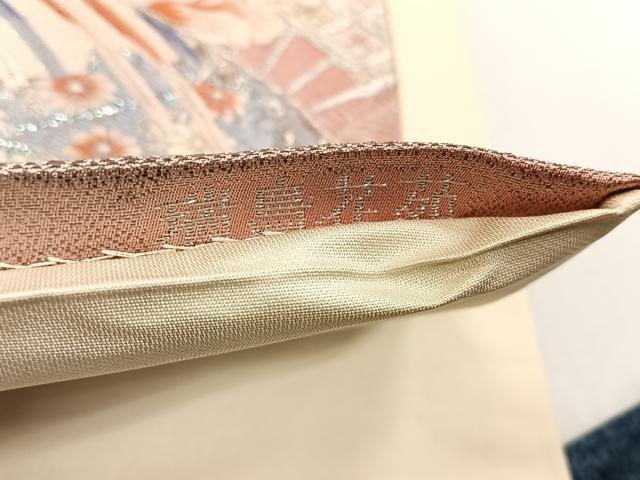 平和屋着物◎六通柄袋帯　唐織　瑞鳥花苑　九百錦プラチナ箔　正絹　逸品　CABK2845yk