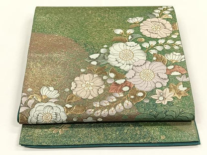平和屋着物◎太鼓柄袋帯　辻が花　金糸　正絹　逸品　CABK2848yk