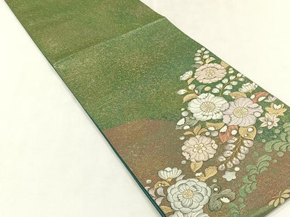 平和屋着物◎太鼓柄袋帯　辻が花　金糸　正絹　逸品　CABK2848yk