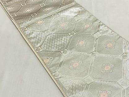 平和屋着物◎六通柄袋帯　唐織　蜀江花文　九百錦　プラチナ箔　正絹　逸品　CABK2858yk