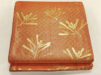 平和屋着物◎佐賀錦　両面　全通柄袋帯　波松葉紋　金糸　正絹　逸品　CABK2860yk
