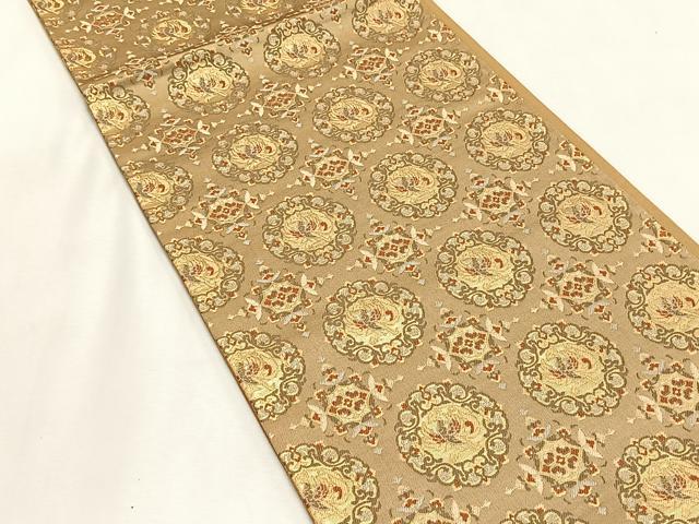 平和屋着物◎六通柄袋帯　古渡名物裂　金糸　正絹　逸品　CABK2897yk