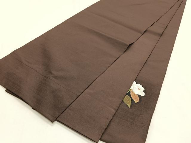 平和屋着物◎太鼓柄袋帯　すくい織　枝椿　正絹　逸品　CABK2903yk