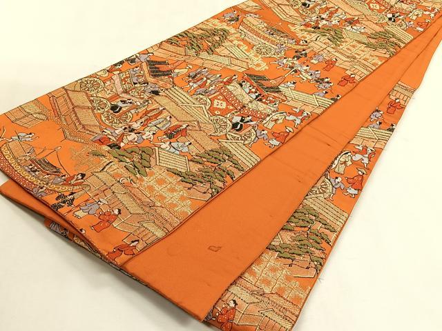 平和屋着物◎六通柄袋帯　祇園祭　金糸　正絹　逸品　CABK2926yk