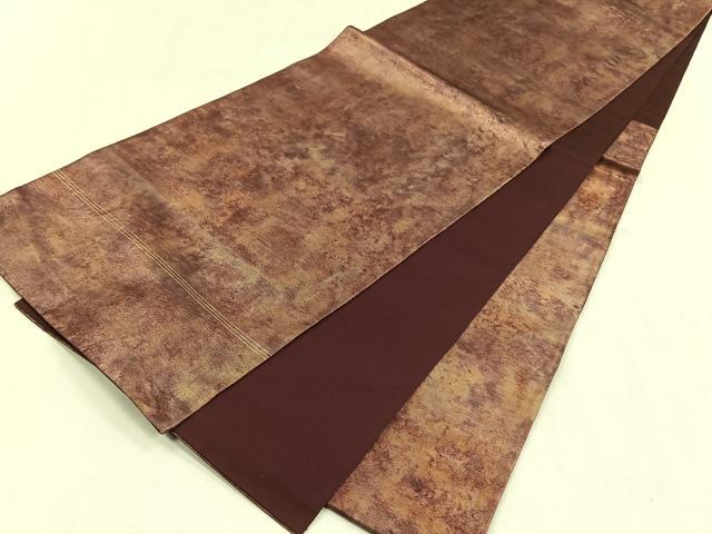 平和屋着物◎六通柄袋帯　霞文　引箔　正絹　逸品　CABK2951yk