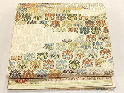 平和屋着物◎六通柄袋帯　霞桐文　金銀糸　正絹　逸品　CABK2964yk