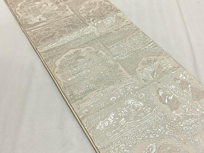 平和屋着物◎六通柄袋帯　九百紋織錦　人物風景紋　銀糸　正絹　逸品　CABK2974yk