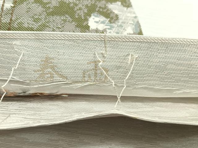 平和屋着物◎六通柄袋帯　桂林十景　晨風　春雨　本草木　銀糸　正絹　逸品　未使用　CABK2977yk