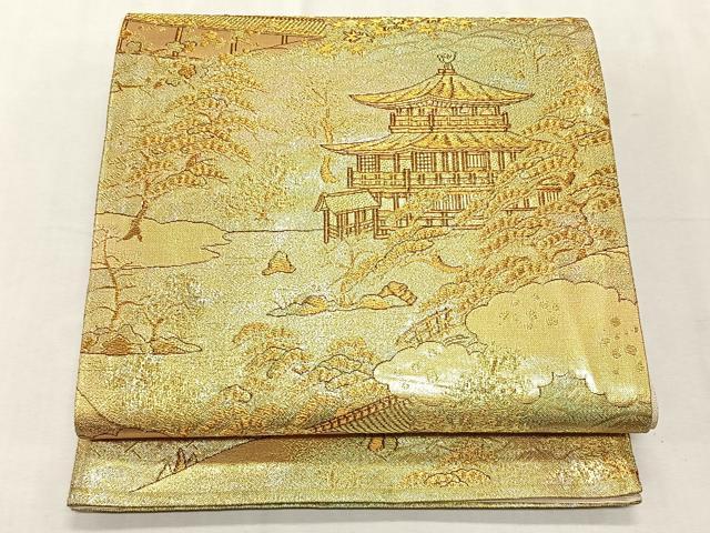 平和屋着物◎六通柄袋帯　山紫水明　京洛百景　金糸　正絹　逸品　CABK2991yk