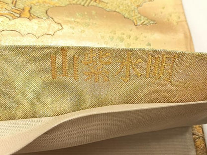 平和屋着物◎六通柄袋帯　山紫水明　京洛百景　金糸　正絹　逸品　CABK2991yk