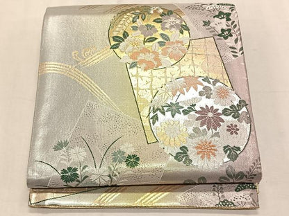 平和屋着物◎六通柄袋帯　虹彩箔百撰　琳派　金銀糸　正絹　逸品　未使用　CABK3004yk